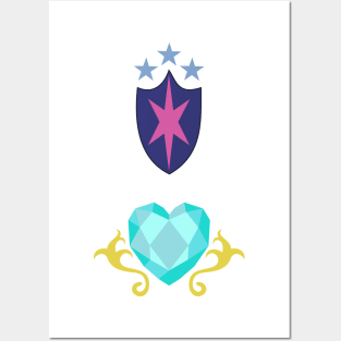 My little Pony - Shining Armor + Princess Cadence Cutie Mark V2 Posters and Art